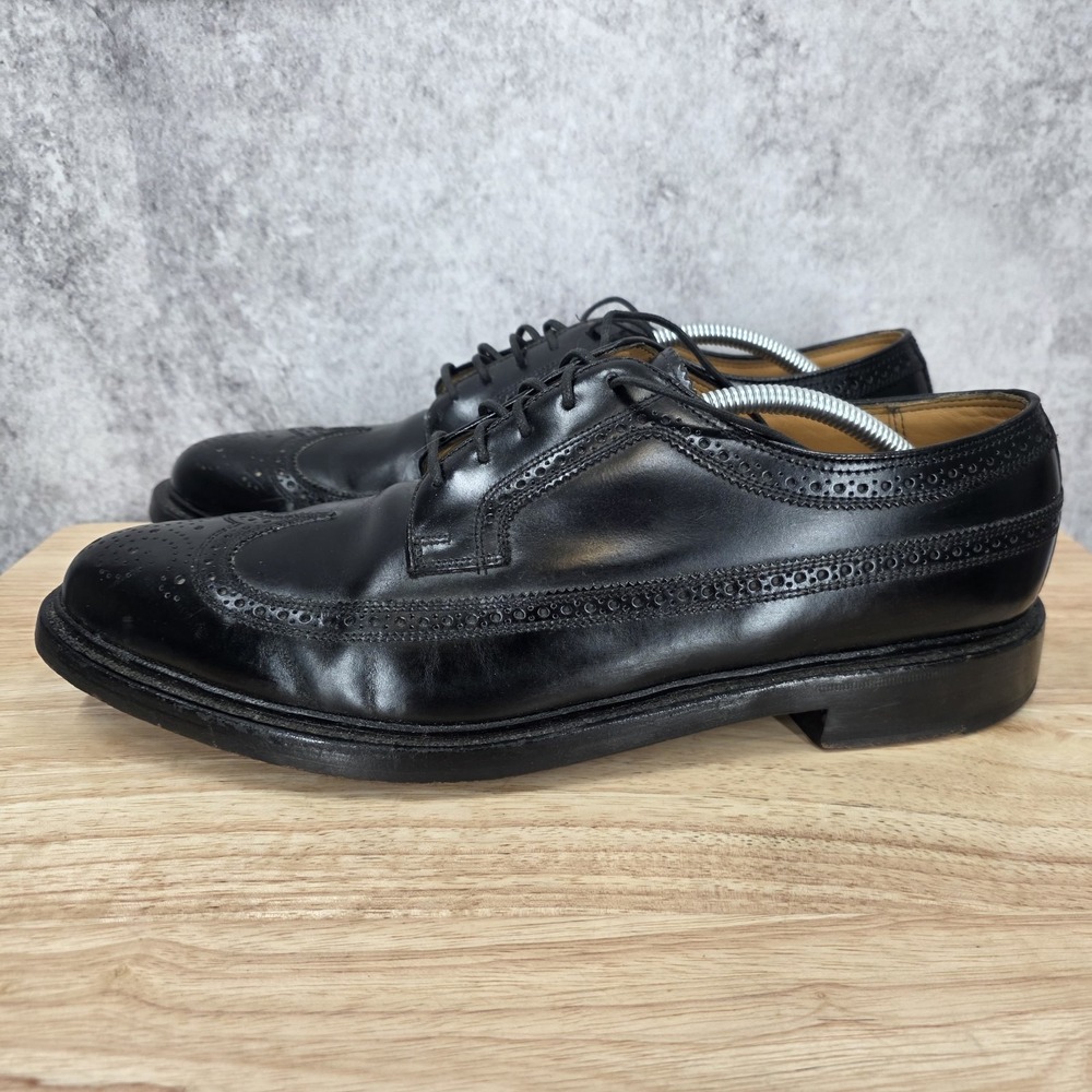 Florsheim Imperial Oxford Shoes Mens 12‎ D Kenmoor Black Leather Longwing Brogue - Picture 6 of 12
